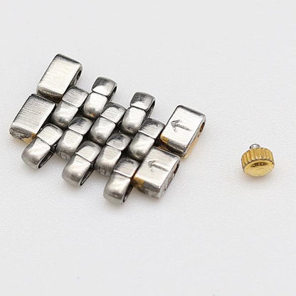 Omega 2-PANEL Analog Quartz Women Genuine Crown & Bracelet Link Set Of 2 15Mm Women'S For Parts