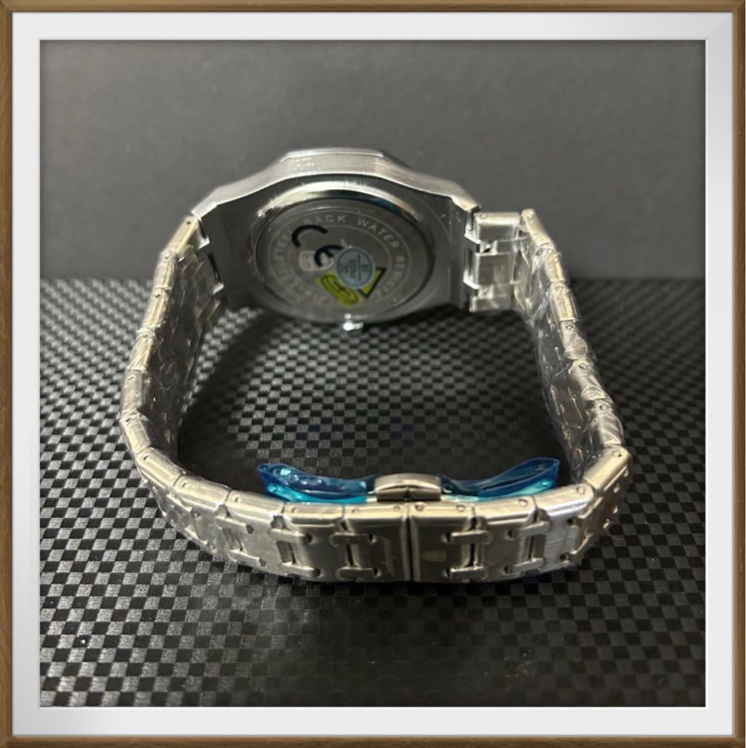 Analog Quartz Men Men Royal Oak Homage Watch Silver X Blue Unused