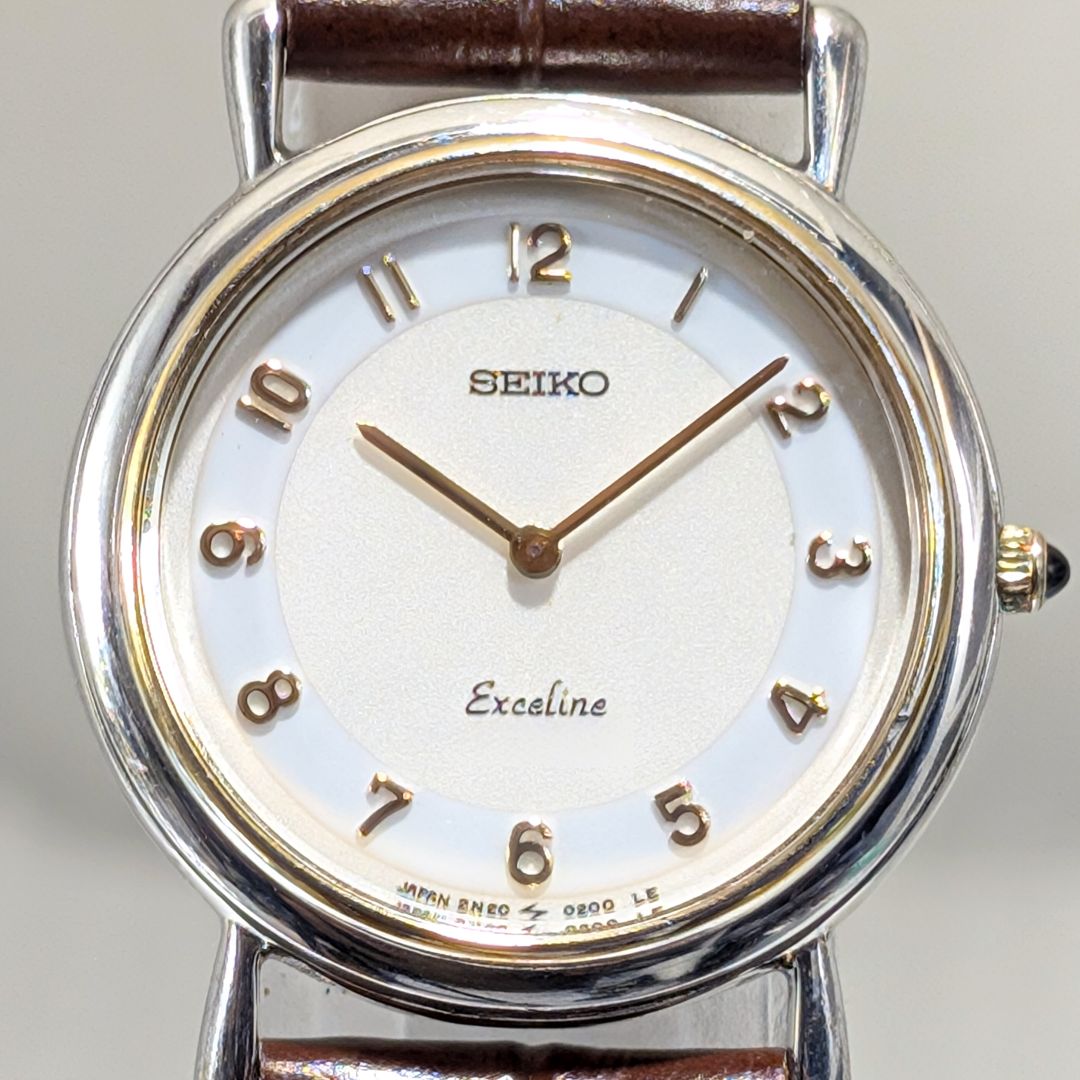 Seiko Exceline 2N20-0080 Analog Quartz Women Battery & Band Replaced Working Item