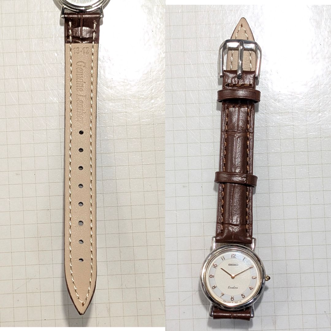 Seiko Exceline 2N20-0080 Analog Quartz Women Battery & Band Replaced Working Item
