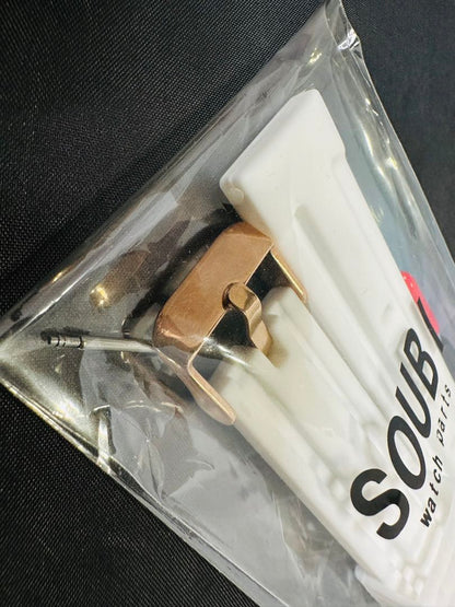 Soub Analog Quartz Men スウブ おまけバネ棒付き 男女兼用 白 Pg ラバーベルト ホワイト ピンクゴールド