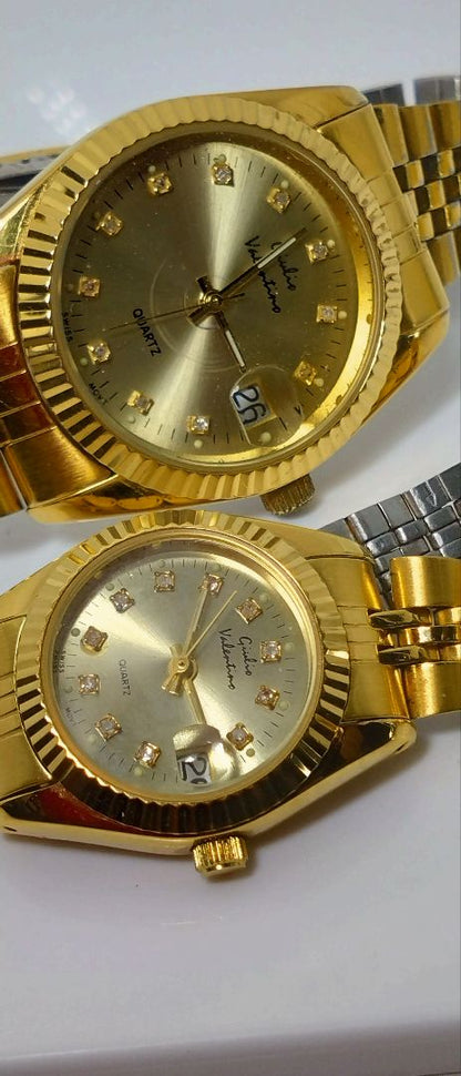 Giulio Valentino Analog Quartz Men ジュリオ・ヴァレンティノ Italy ペアーウォッチ Working Item