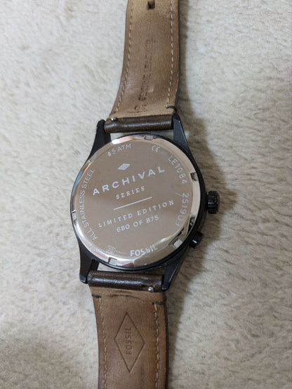 Fossil ARCHIVAL SERIES Analog Quartz Men フォッシル 限定版 ライト付き Watch