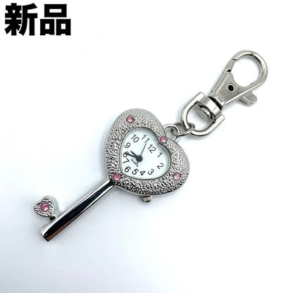 Hermes Analog Quartz Women エルメス 未使用品 キーホルダーウォッチ 時計 バッグチャーム 鍵モチーフ キラキラ ハート