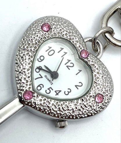Hermes Analog Quartz Women エルメス 未使用品 キーホルダーウォッチ 時計 バッグチャーム 鍵モチーフ キラキラ ハート
