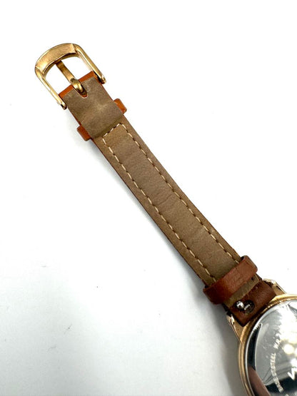 Citizen Wicca E031-R025151 Analog Quartz (Solar Powered) Women Vtg. Eco-Drive Solar Gold Tone Ladies Leather Watch