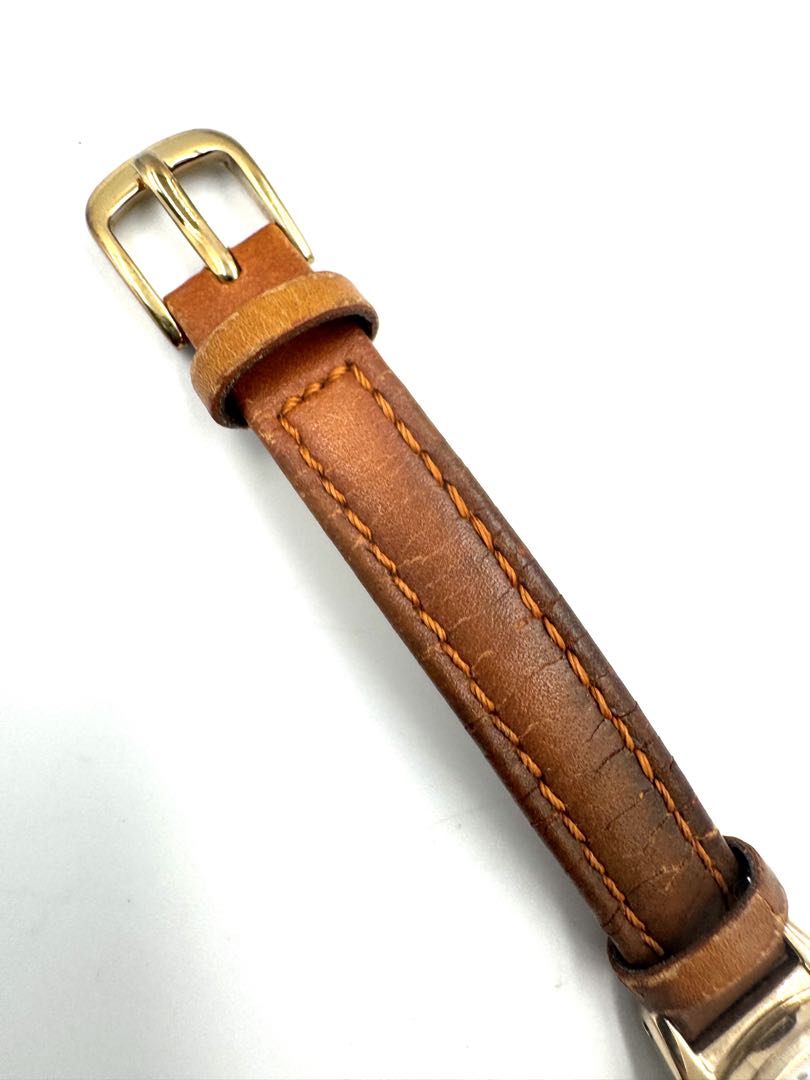 Citizen Wicca E031-R025151 Analog Quartz (Solar Powered) Women Vtg. Eco-Drive Solar Gold Tone Ladies Leather Watch