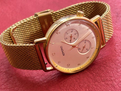 Komono Analog Quartz Men コモノ ワルサーゴールド アナログwatch未使用品battery Replaced