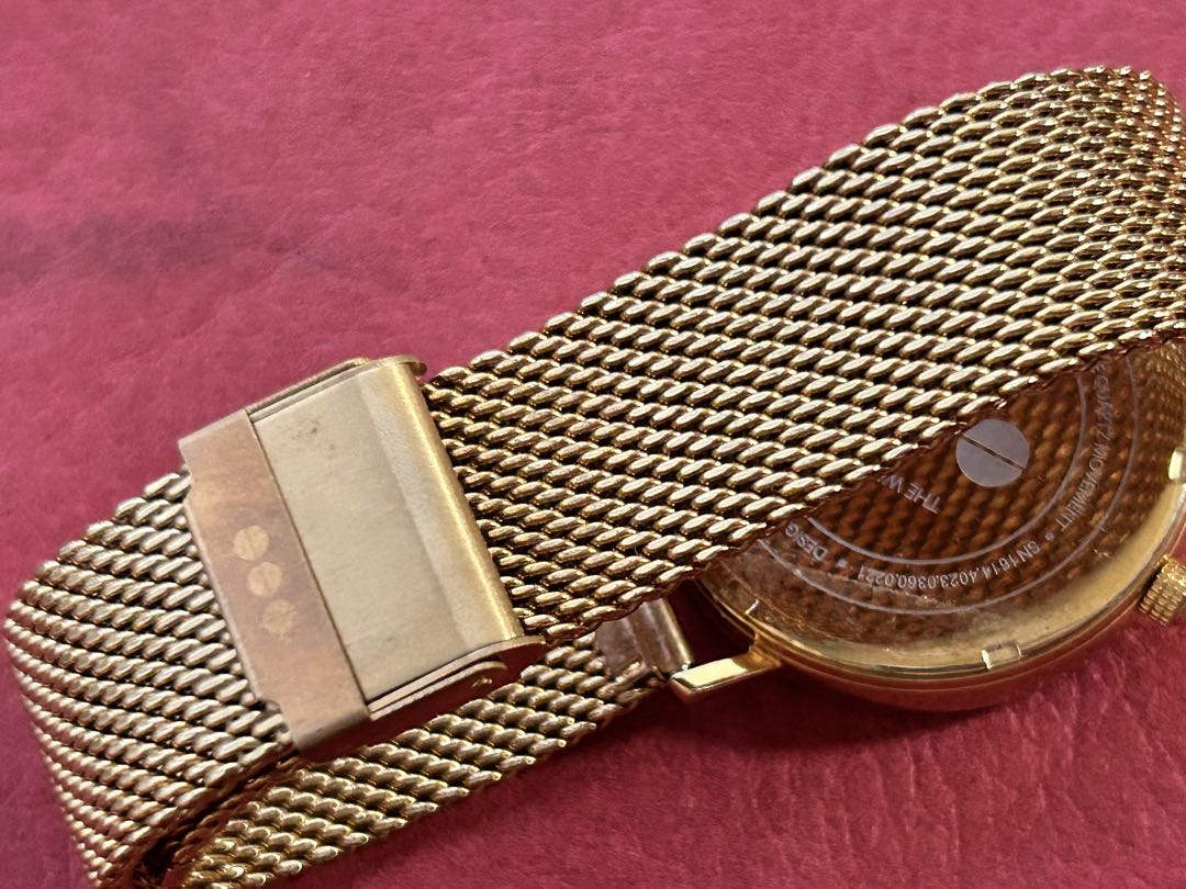 Komono Analog Quartz Men コモノ ワルサーゴールド アナログwatch未使用品battery Replaced