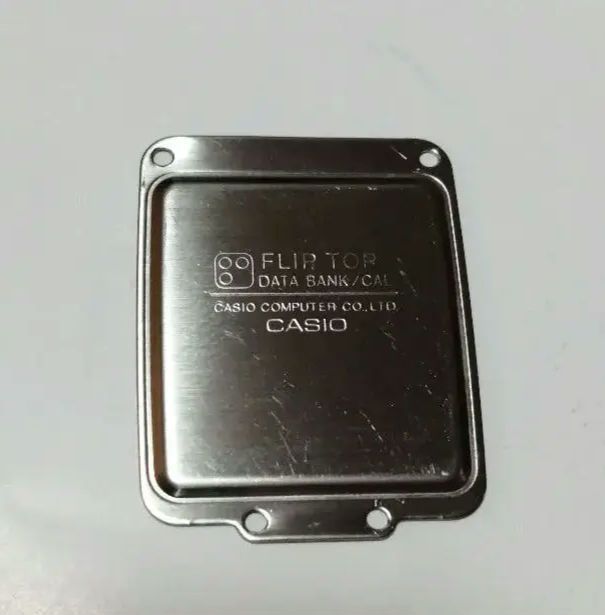 Analog Quartz Men Men Lip Flip Top Data Bank Cal Case Back