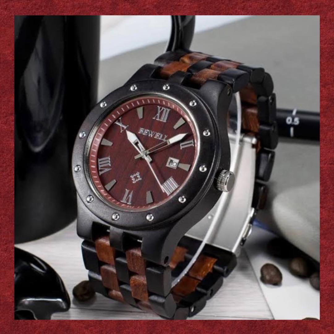 Bewell M-6-KF Analog Quartz Men よろしくね 高級感溢れるお洒落な天然木軽量防水 夜光表示 大人気 Watch