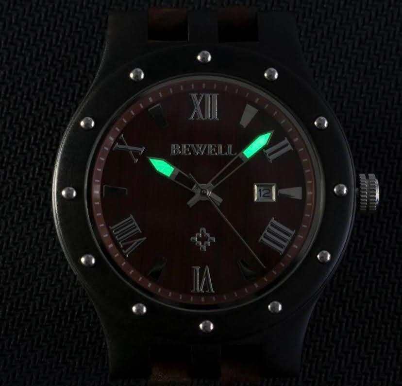 Bewell M-6-KF Analog Quartz Men よろしくね 高級感溢れるお洒落な天然木軽量防水 夜光表示 大人気 Watch