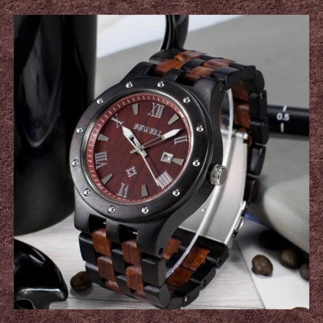 Bewell M-6-KF Analog Quartz Men よろしくね 高級感溢れるお洒落な天然木軽量防水 夜光表示 大人気 Watch