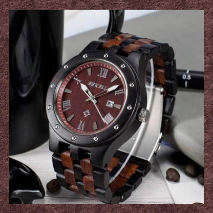 Bewell M-6-KF Analog Quartz Men よろしくね 高級感溢れるお洒落な天然木軽量防水 夜光表示 大人気 Watch