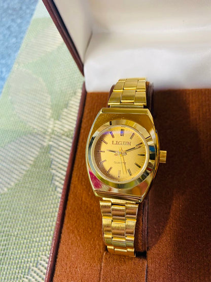 Ligun Analog Quartz Men リグン リガン ゴールド文字盤watch2個セット
