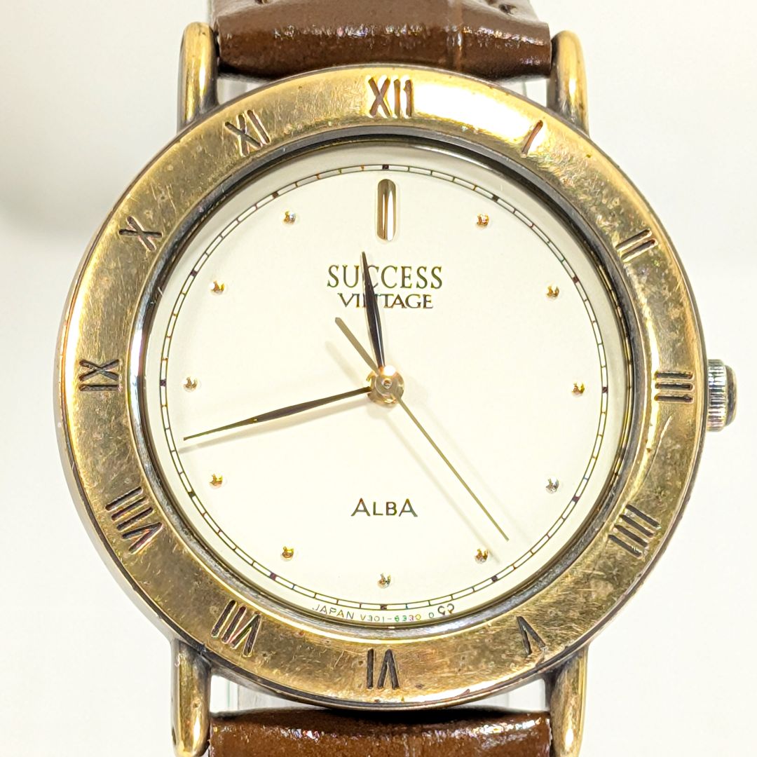 Seiko Alba Success SUCCESS Analog Quartz Men Battery & Band Replaced Working Item