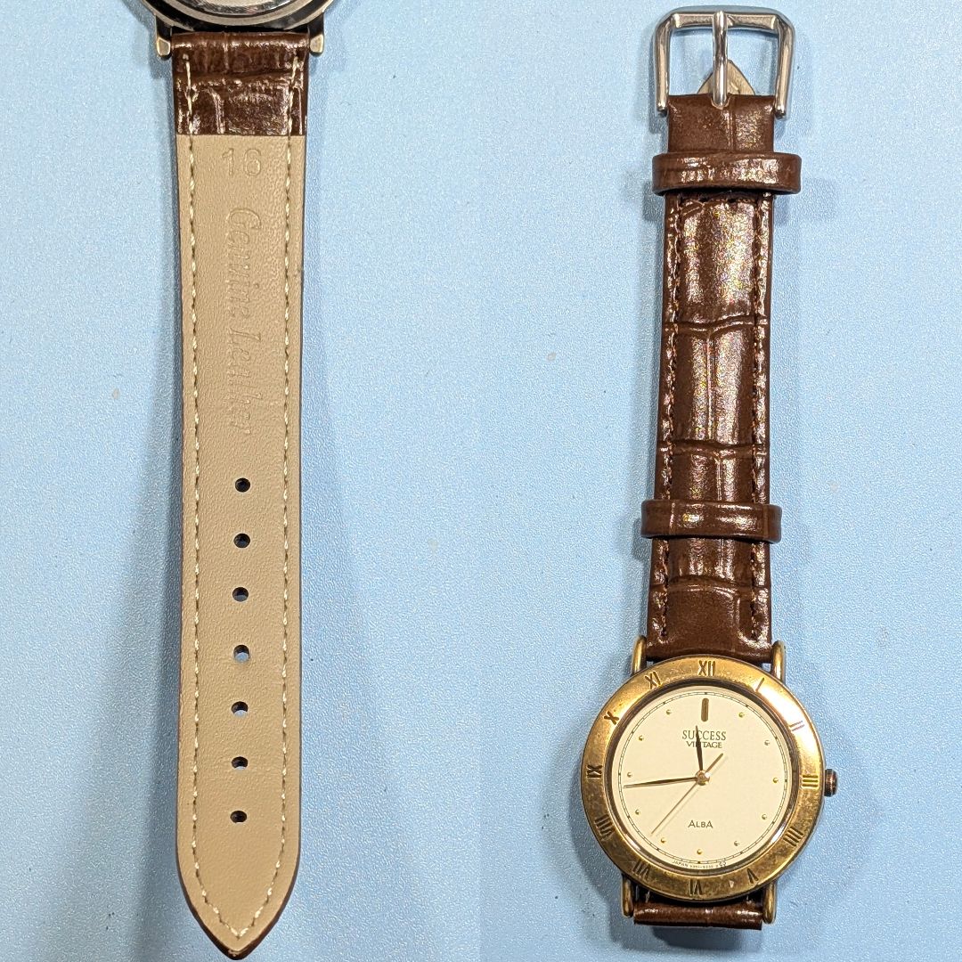 Seiko Alba Success SUCCESS Analog Quartz Men Battery & Band Replaced Working Item
