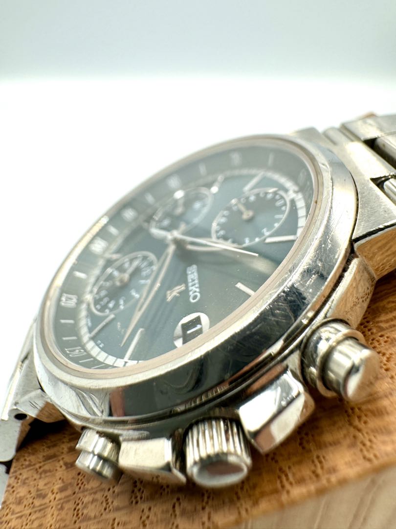 Seiko Lukia 7T92-0AA0 Analog Quartz Unisex Adults Chronograph Date 34Mm Vintage Men'S Watch For Parts