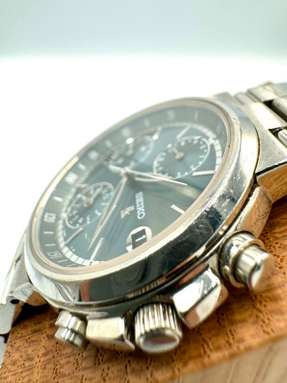 Seiko Lukia 7T92-0AA0 Analog Quartz Unisex Adults Chronograph Date 34Mm Vintage Men'S Watch For Parts
