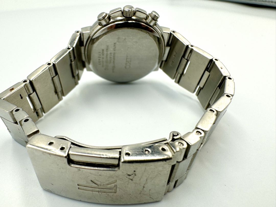Seiko Lukia 7T92-0AA0 Analog Quartz Unisex Adults Chronograph Date 34Mm Vintage Men'S Watch For Parts