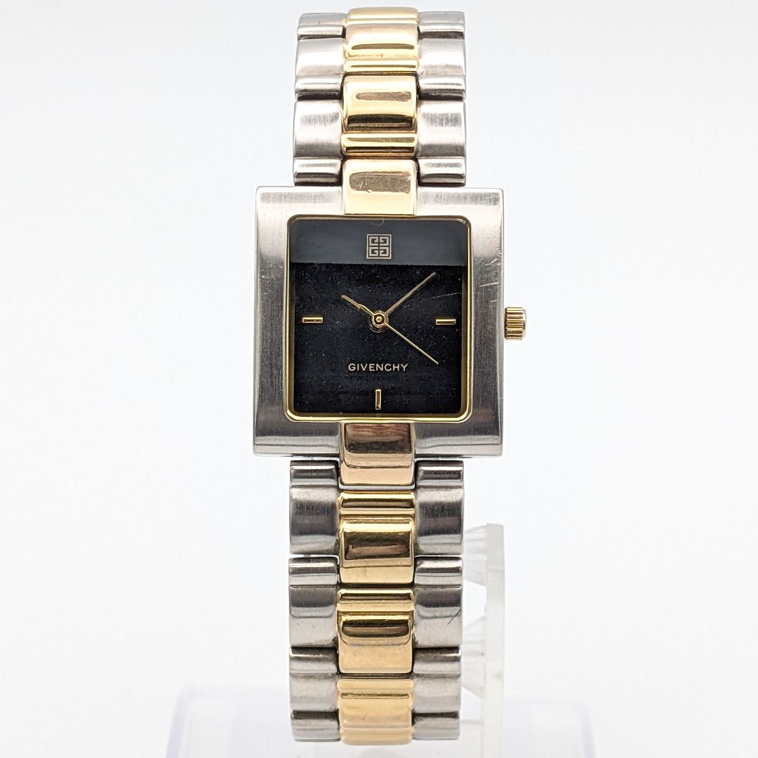 Givenchy Analog Quartz Men 稼働 ジバンシー Watch Boy’Ｓ スクエア ゴールド ロゴ
