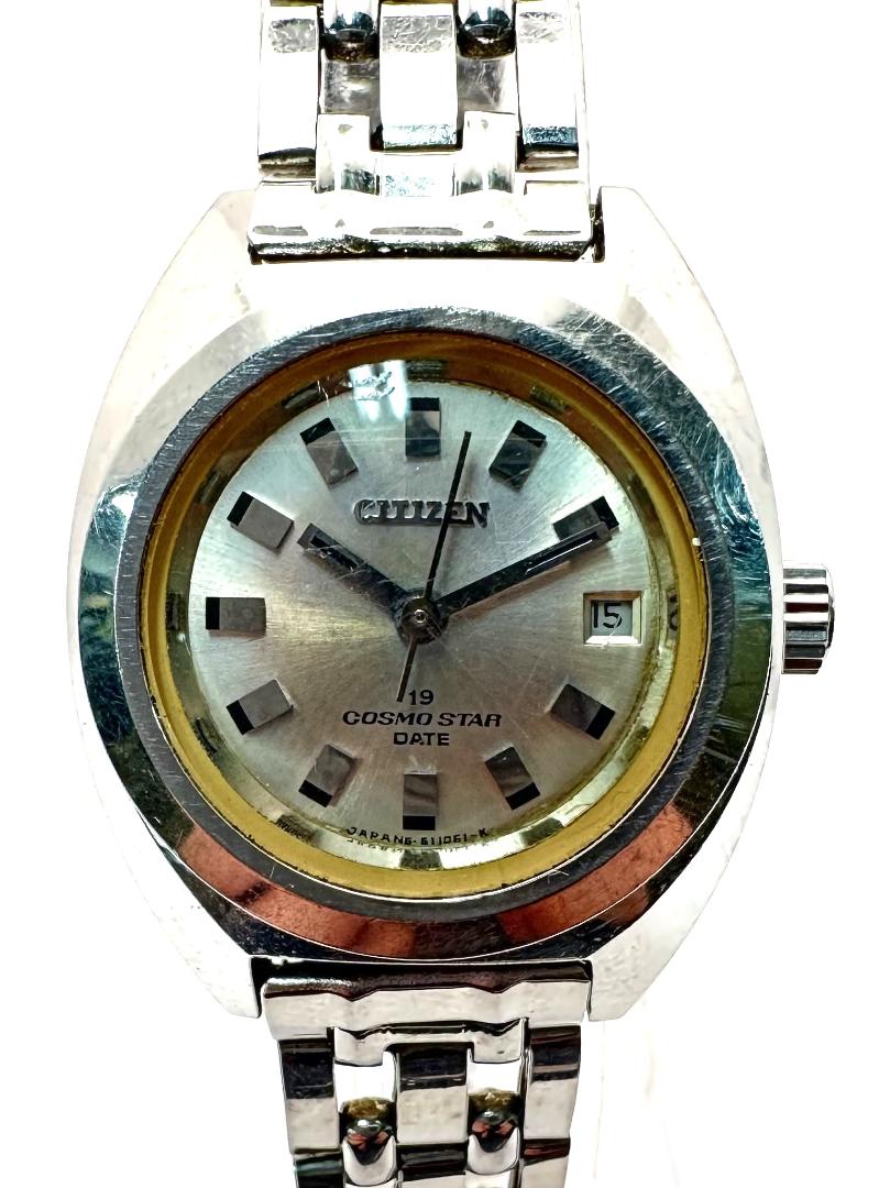 Citizen Cosmo Star 4-610447 Analog Mechanical (Manual) Women Ladies Wristwatch 25Mm - Date, Silver Tone