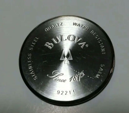 Analog Quartz Men Men Bulova Case Back