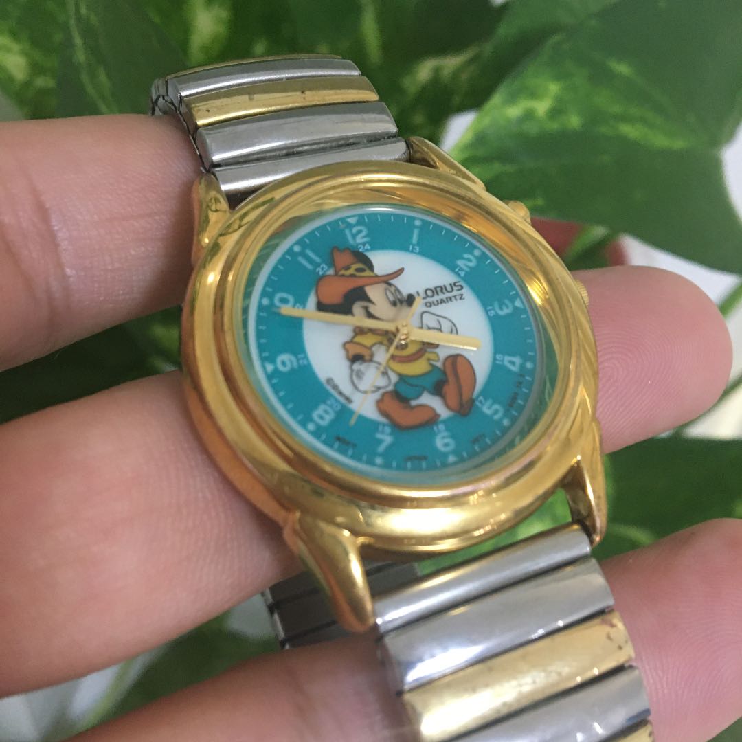 LORUS Disney Analog Quartz Women ロラス 希少 レトロ ミッキー Watch