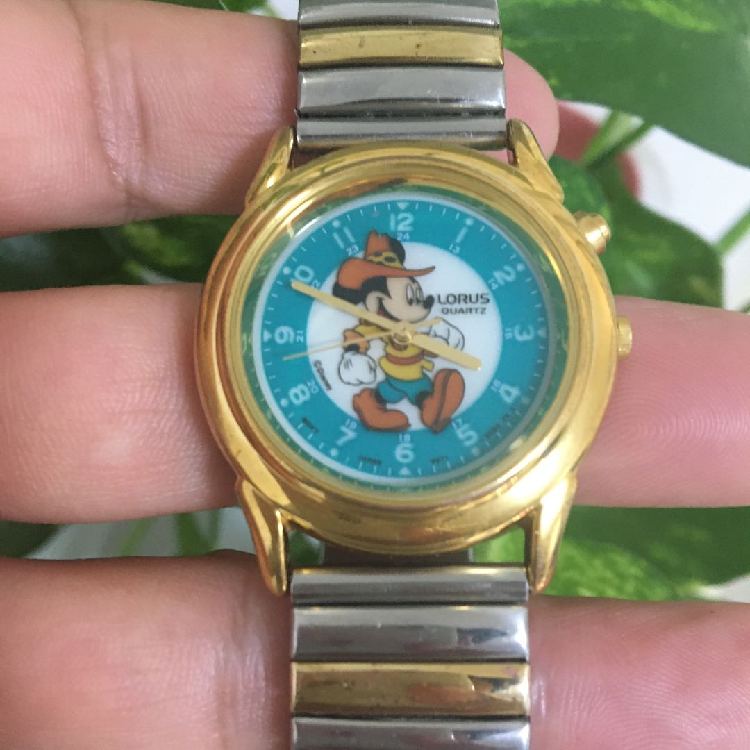 LORUS Disney Analog Quartz Women ロラス 希少 レトロ ミッキー Watch