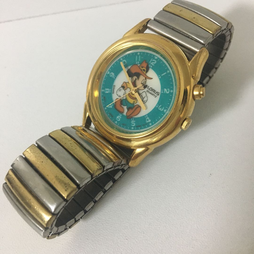 LORUS Disney Analog Quartz Women ロラス 希少 レトロ ミッキー Watch