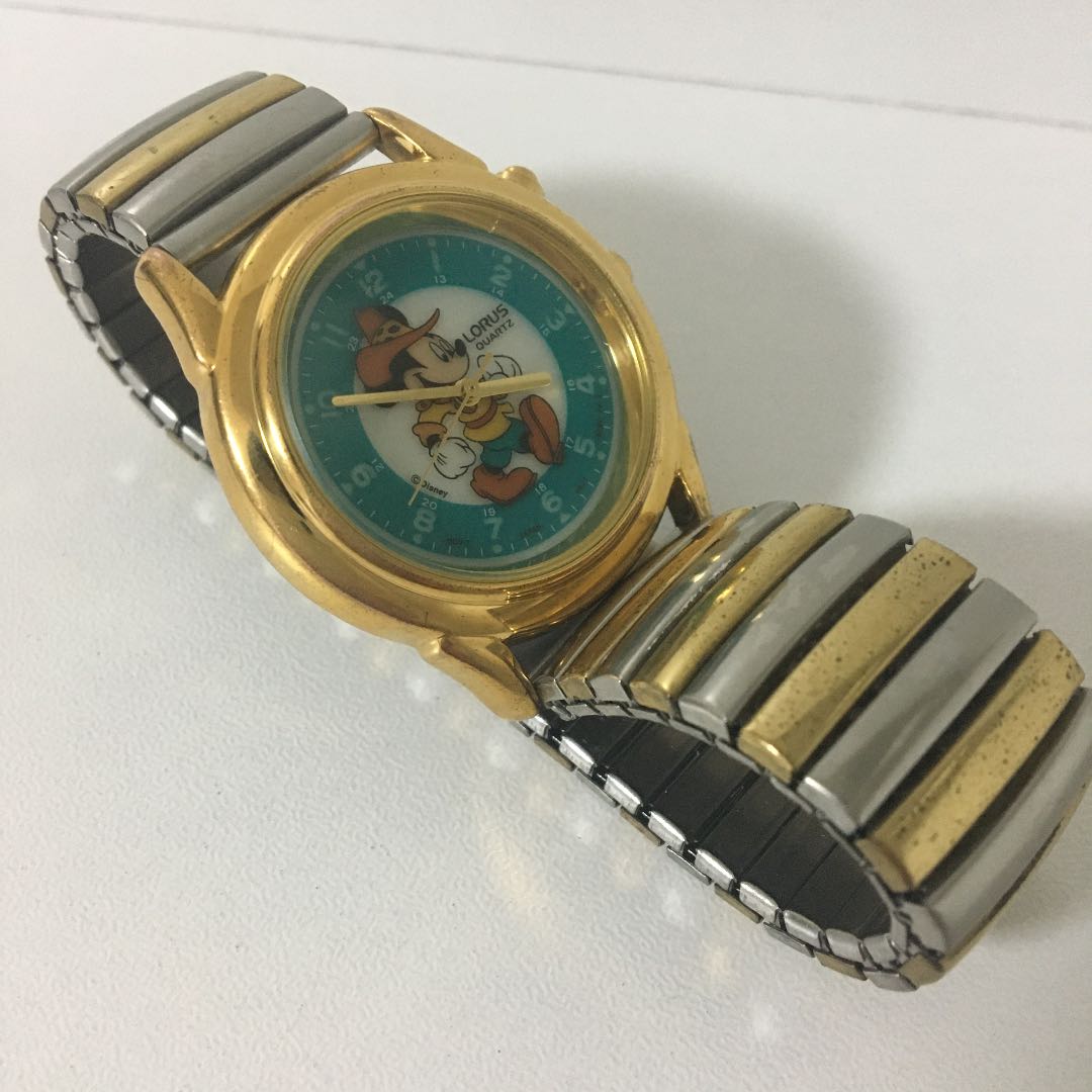LORUS Disney Analog Quartz Women ロラス 希少 レトロ ミッキー Watch