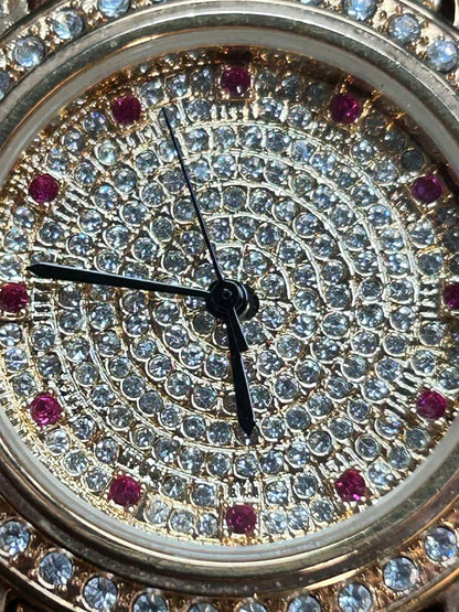 Louila Sale Analog Quartz Men ルイラセール 12Pルビー宝飾時計 Working Item
