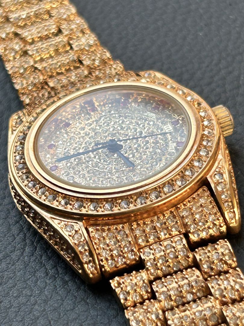 Louila Sale Analog Quartz Men ルイラセール 12Pルビー宝飾時計 Working Item