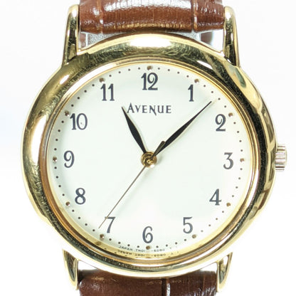 Seiko Avenue Analog Quartz Men Battery & Band Replaced Working Item