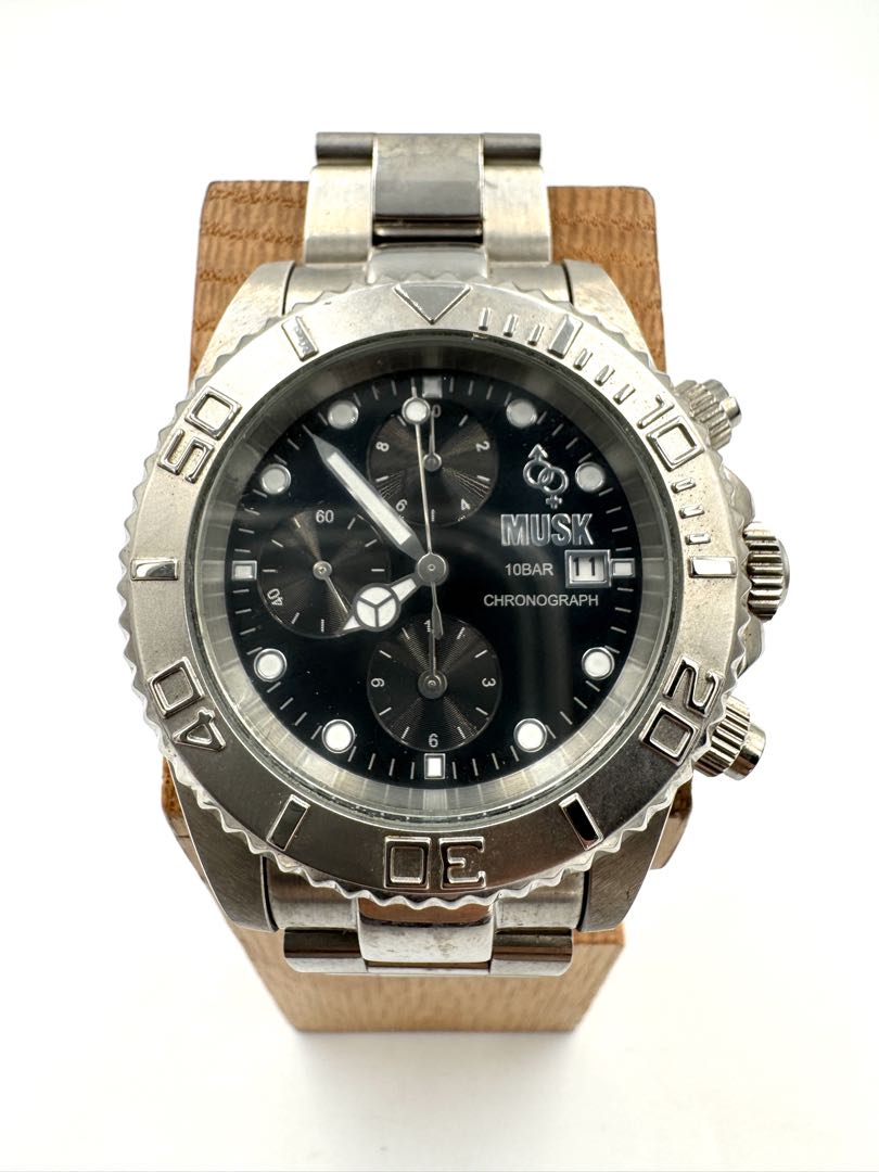 Musk Analog Quartz Men Chronograph Watch