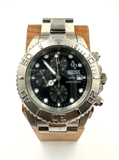 Musk Analog Quartz Men Chronograph Watch