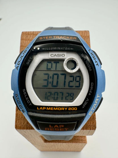 Casio Step Tracker Digital Quartz Unisex Adults Wristwatch 38Mm Battery Replaced