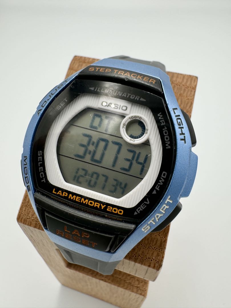 Casio Step Tracker Digital Quartz Unisex Adults Wristwatch 38Mm Battery Replaced