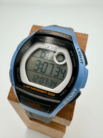 Casio Step Tracker Digital Quartz Unisex Adults Wristwatch 38Mm Battery Replaced