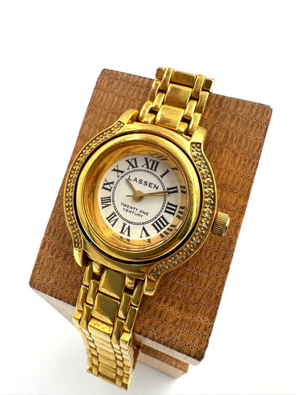 Lassen Analog Quartz Men Gold Coin Watch Untested For Parts