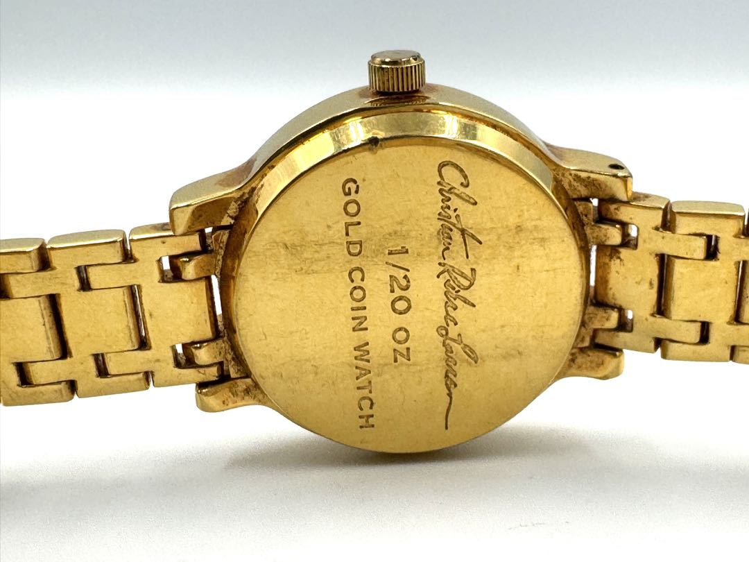 Lassen Analog Quartz Men Gold Coin Watch Untested For Parts