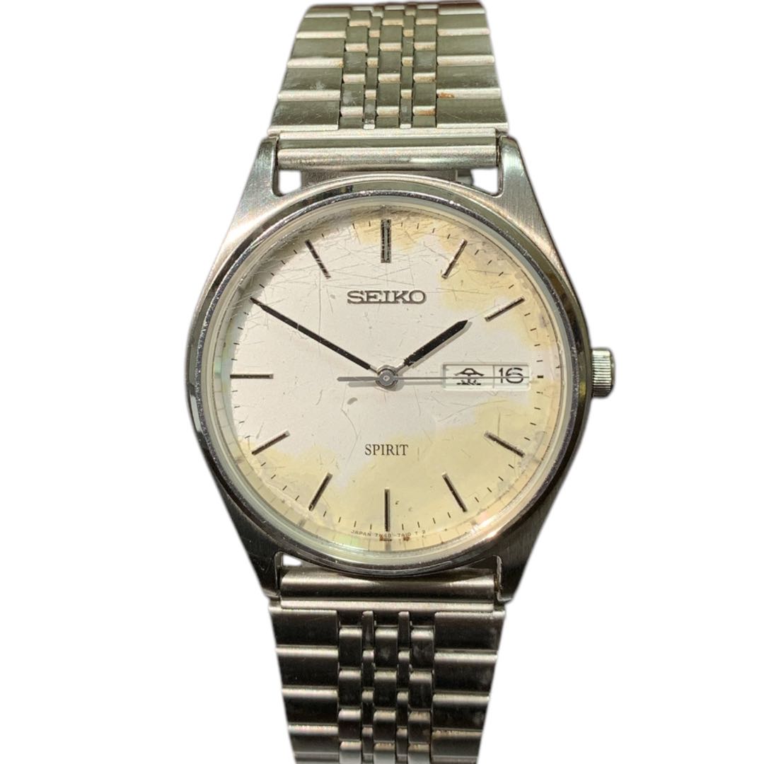 Seiko Spirit 7N48-7A00 Analog Quartz Men Watch Operation Confirmed