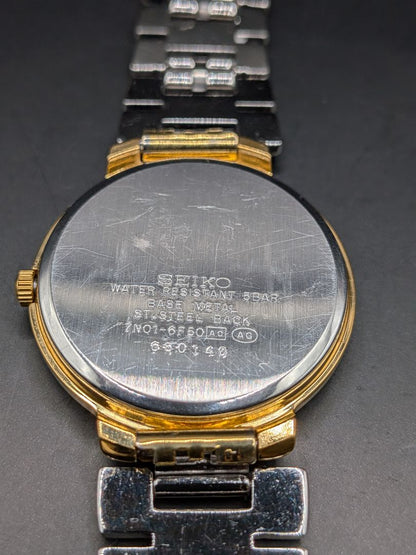 Seiko avenue 7F01-6F50 Analog Quartz Men Beautiful Item Battery & Gasket Replaced