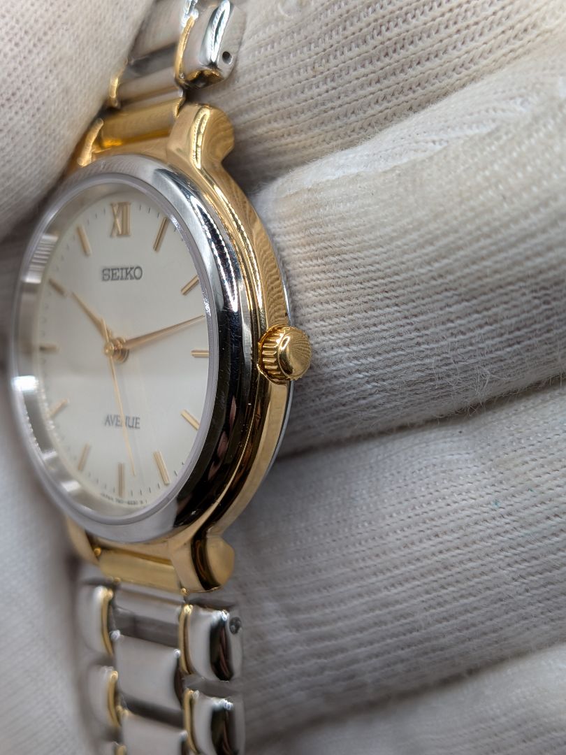 Seiko avenue 7F01-6F50 Analog Quartz Men Beautiful Item Battery & Gasket Replaced