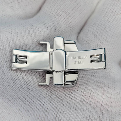 Analog Quartz Men Men Mauboussin Genuine Butterfly Buckle 16Mm Silver Tone