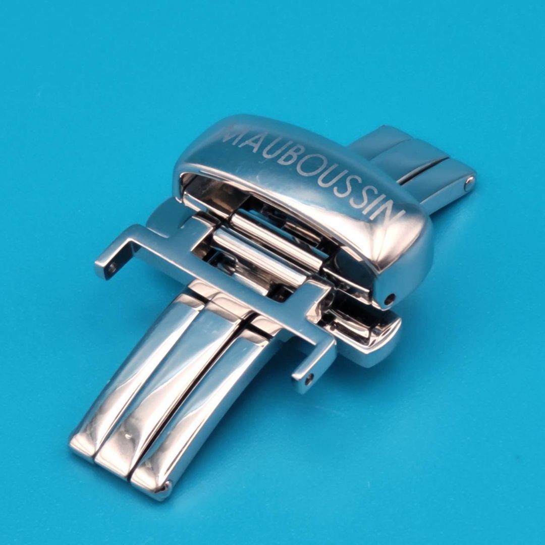 Analog Quartz Men Men Mauboussin Genuine Butterfly Buckle 16Mm Silver Tone