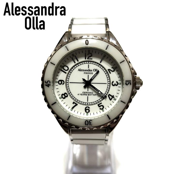 Alessandra Olla Analog Quartz Women Ceramic Watch White
