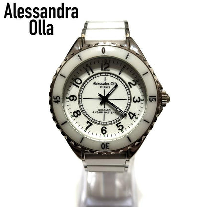 Alessandra Olla Analog Quartz Women Ceramic Watch White