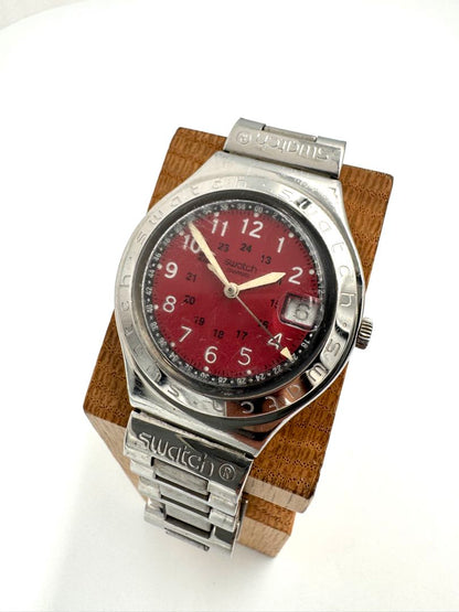 Swatch SWATCH Irony Analog Quartz Unisex Adults Wristwatch 37Mm Stainless Steel Red Dial