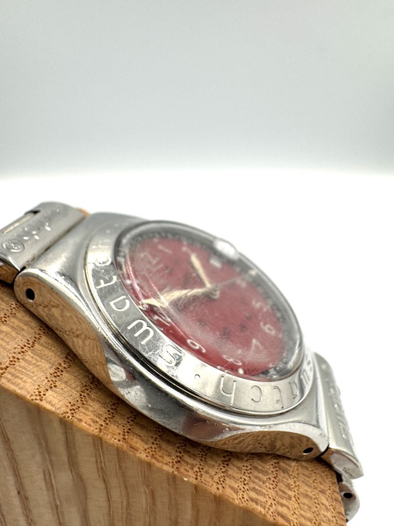 Swatch SWATCH Irony Analog Quartz Unisex Adults Wristwatch 37Mm Stainless Steel Red Dial